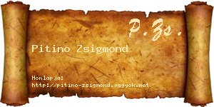 Pitino Zsigmond névjegykártya